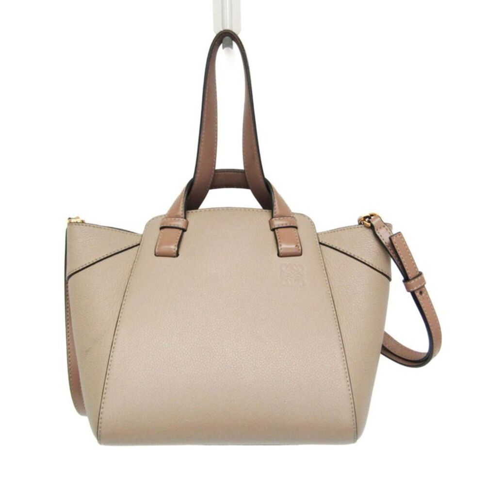 Loewe Hammock Nugget Leather Beige Leather Handbag